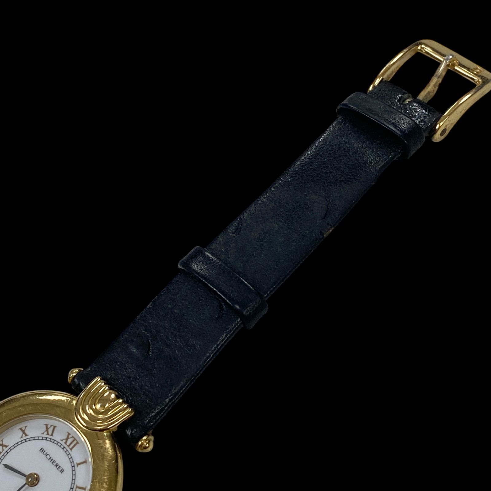 希少 稼働品 BUCHERER ブッフェラー 腕時計 チェンジベルト クォーツ