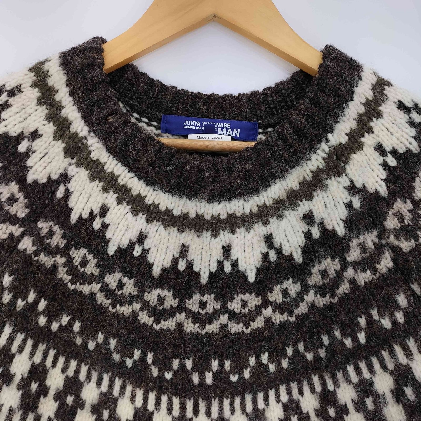 【美品】ジュンヤワタナベ コムデギャルソン ノルディックセーター ニット M JUNYA WATANABE COMME des GARCONS MAN ジュンヤワタナベ