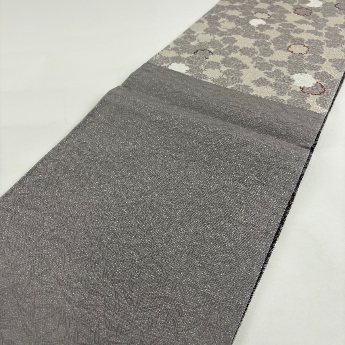 美品】 袋帯 名品 証紙 雪輪 銀糸 灰紫 六通 正絹 【中古】 - メルカリ