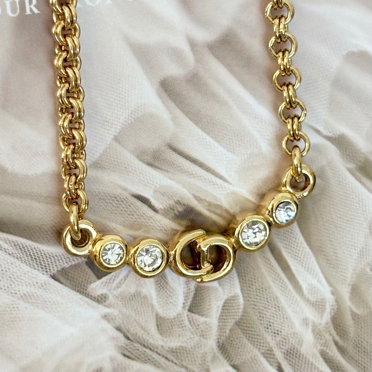 極美品】【箱付き】クリスチャンディオール ネックレス CDロゴ GP