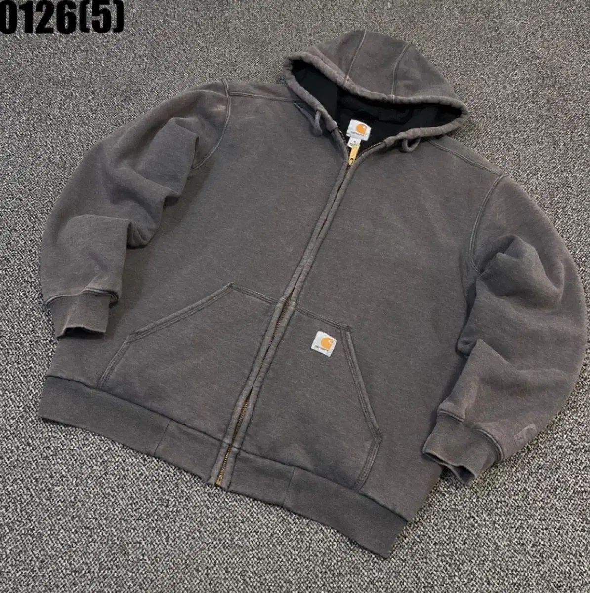 Carhartt カーハート フード ジップアップ チャコール グレー M 0126