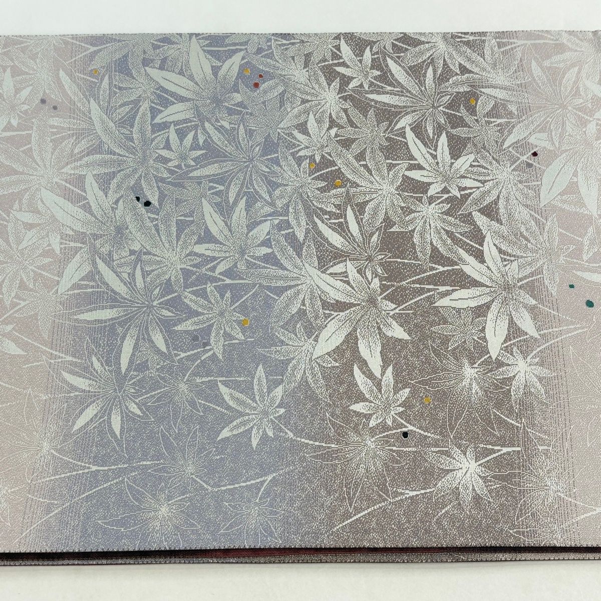 美品】 袋帯 名品 葡萄唐草 金銀糸 箔 灰紫 お太鼓柄 正絹 【中古