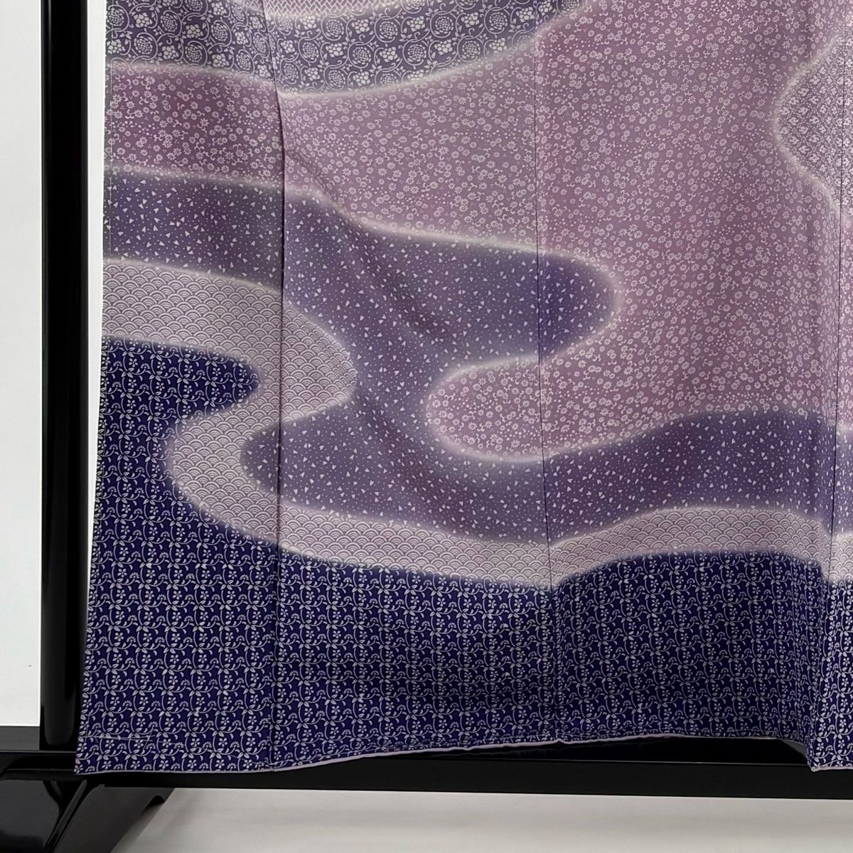 訪問着 身丈160cm 裄丈65cm M 袷 落款 有職文様 花唐草 ぼかし 薄紫