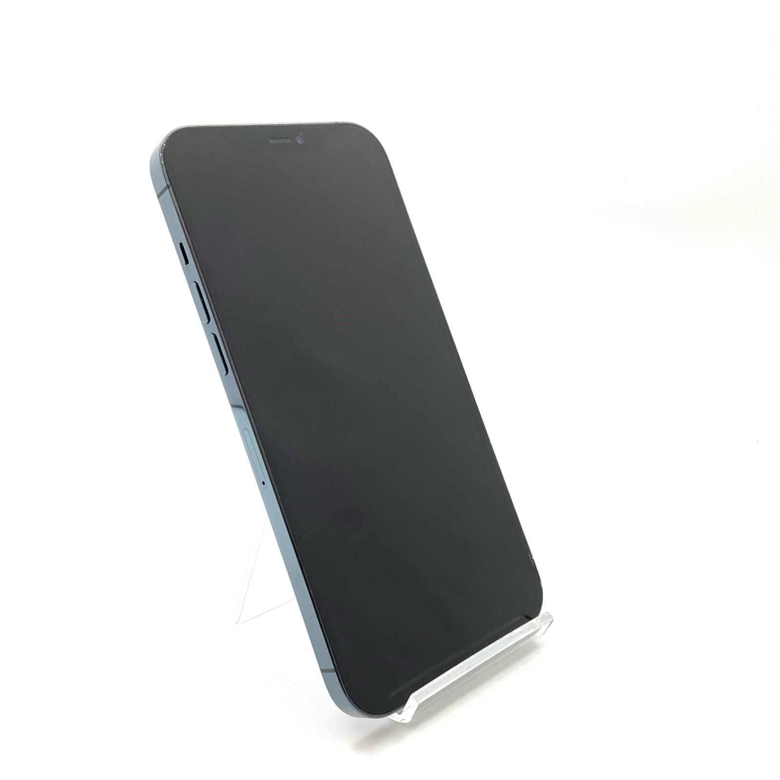 【全額返金保証】【最速発送】 iPhone 12 Pro Max 256GB パシフィックブルー Softbank SIMフリー 白ロム 動作確認済 78%