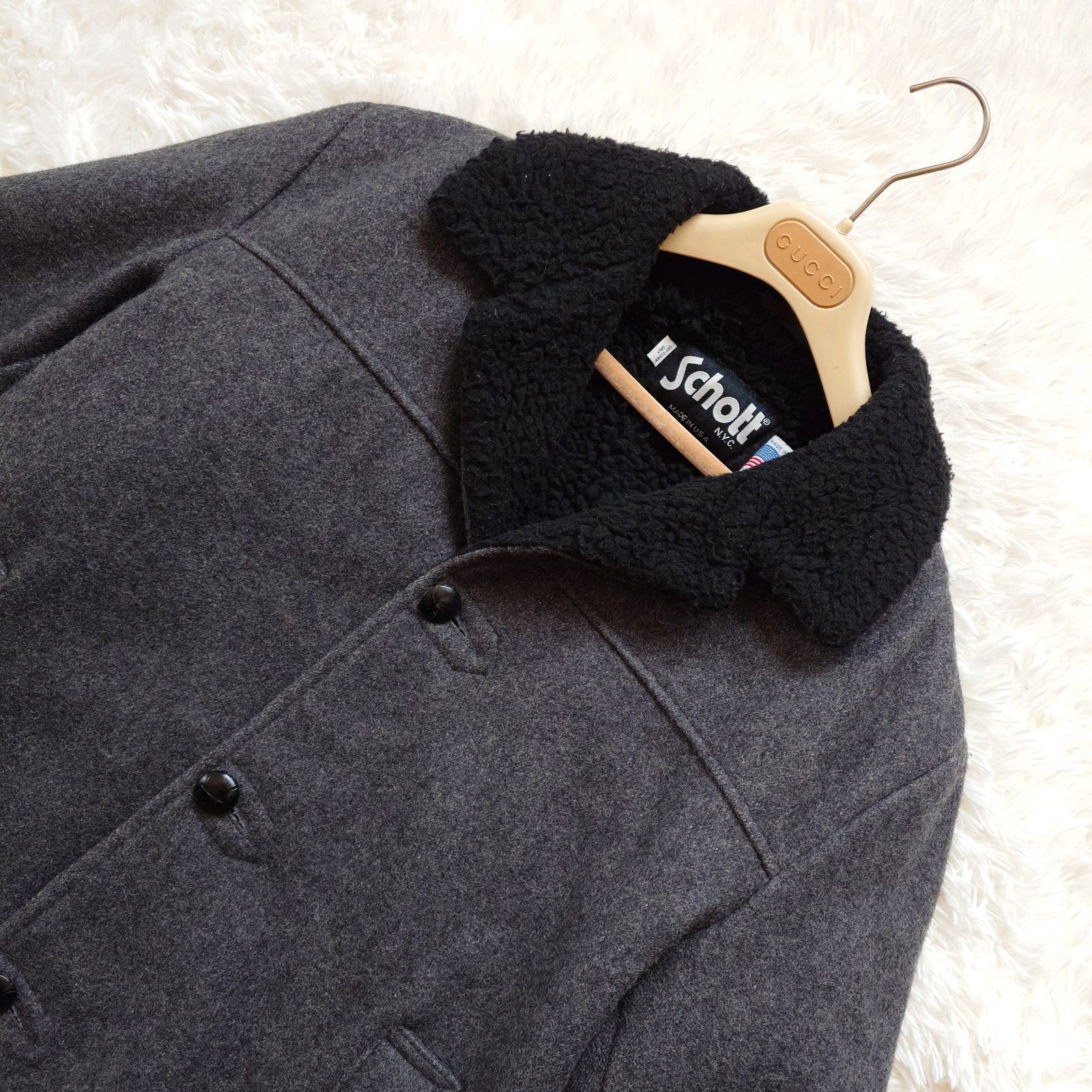 ショット SCHOTT ボア ランチコート ジャケット ブルゾン USA製 コート