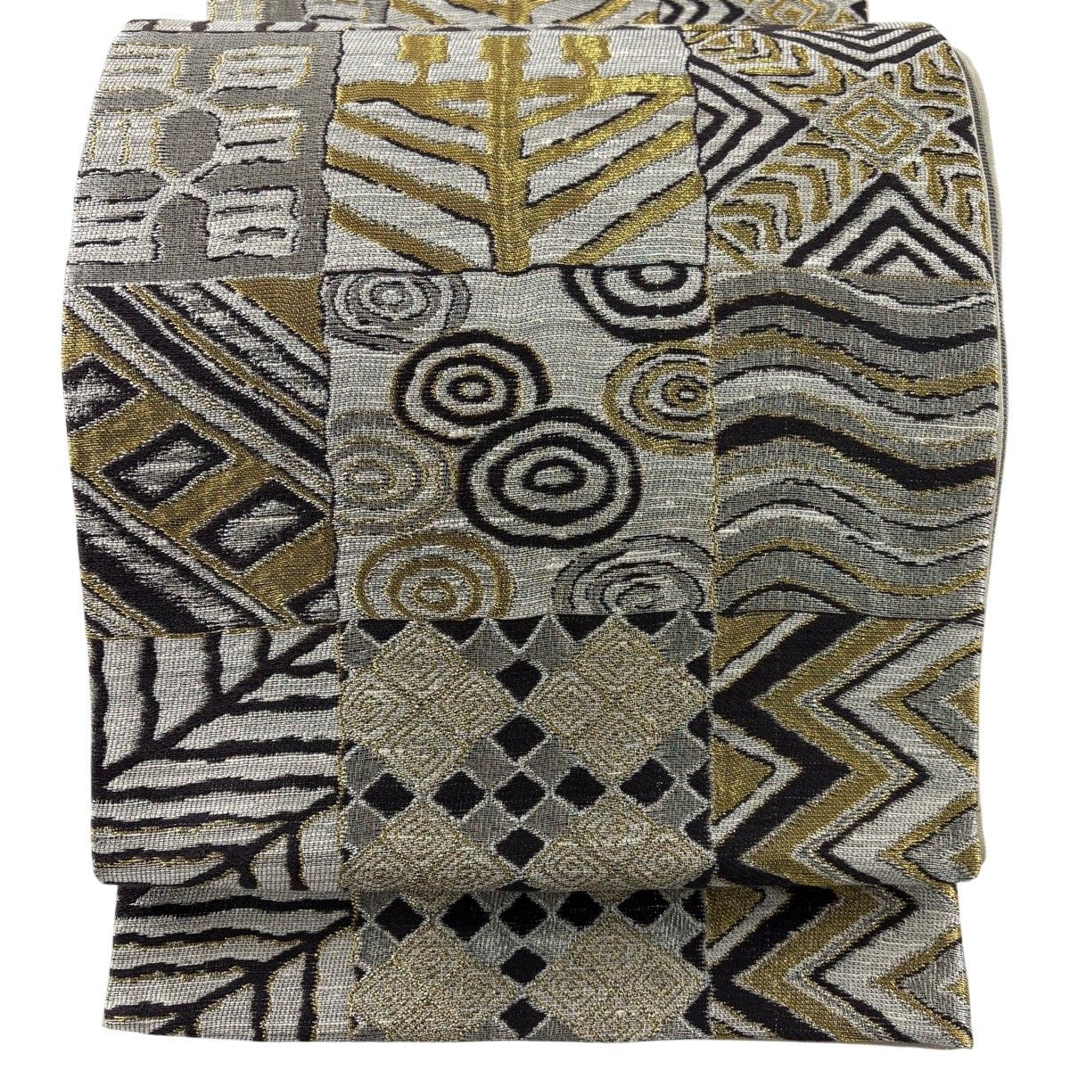 袋帯 秀品 渦巻き 菱 金銀糸 銀色 六通 正絹 【中古】 - メルカリ