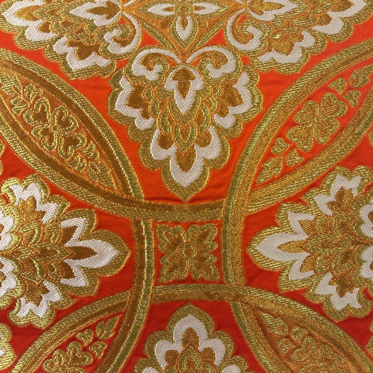 専用帯5103 ●川島織物謹製 高級 正絹 六通 袋帯 花文 華文 帯5103 ○川島織物謹製 高級 正絹 六通 袋帯 花文 華文 川島織物