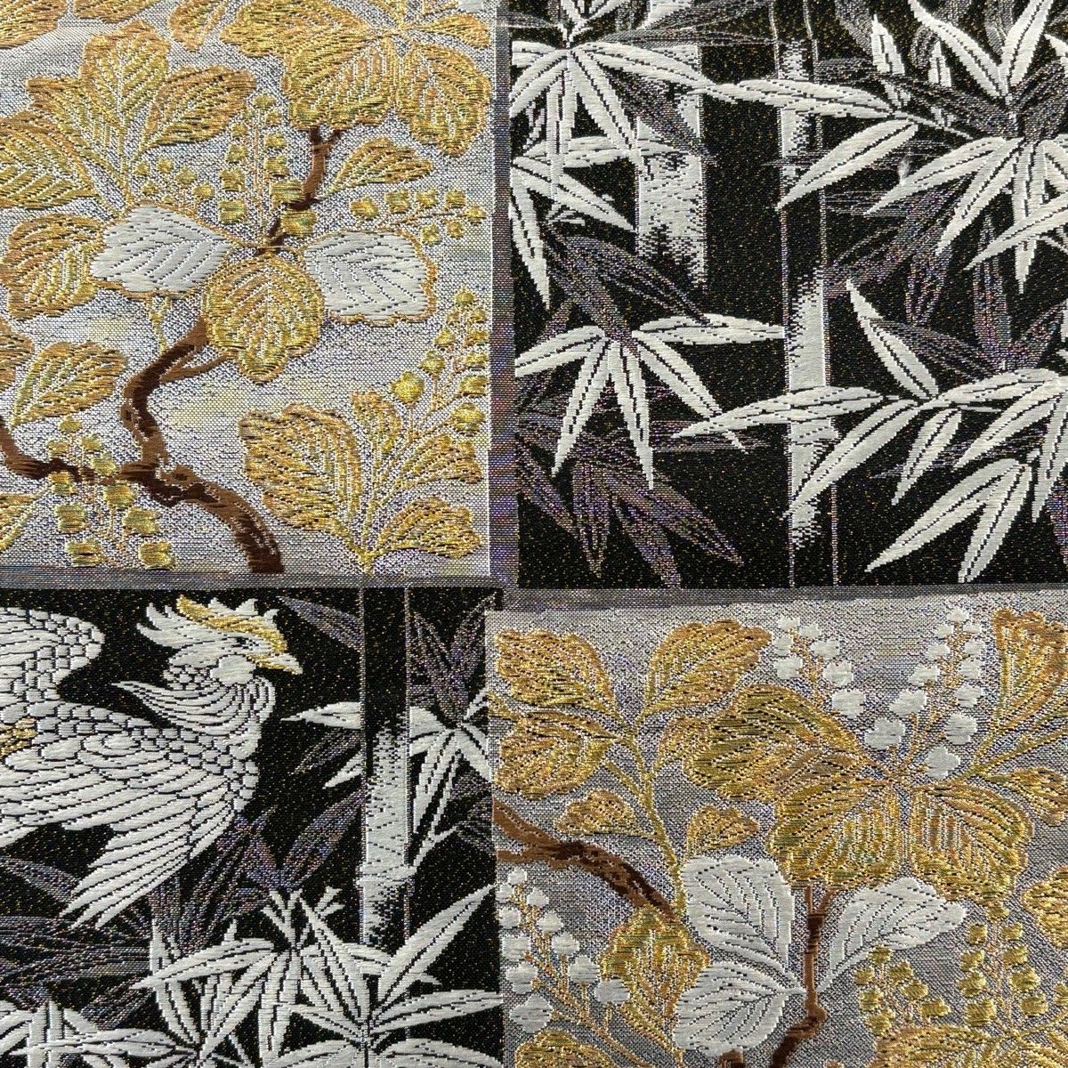 美品】 袋帯 秀品 鳥 竹 金銀糸 箔 墨色 六通 正絹 【中古】 - メルカリ