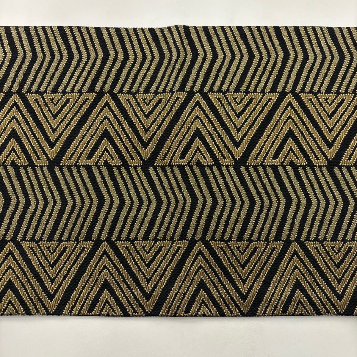 美品】 袋帯 秀品 幾何学 金糸 茶緑色 六通 正絹 【中古】 - メルカリ