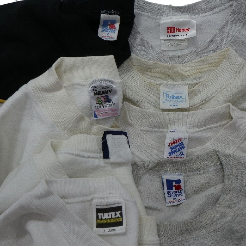 古着卸 まとめ売り USA製 スウェット 8枚セット (メンズ XL ) ラッセル