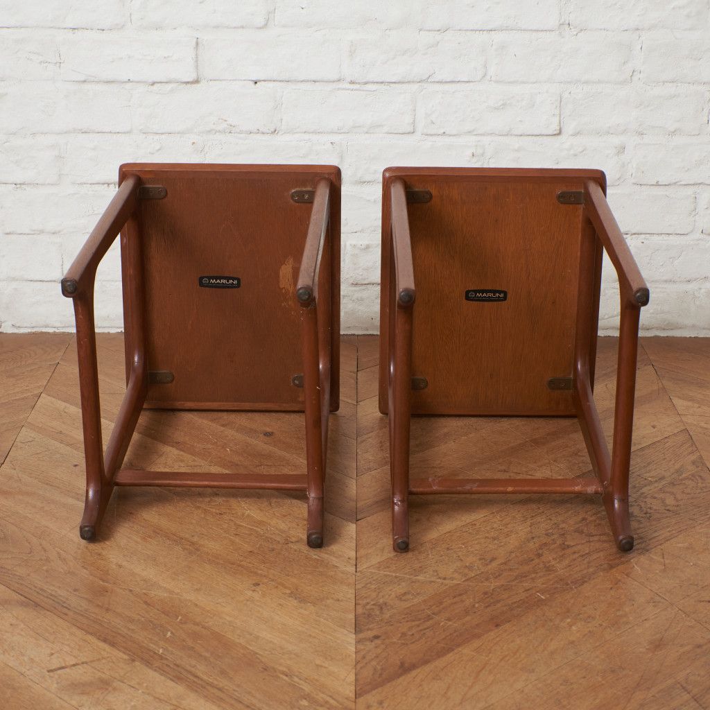 送料別売】2点セット オールドマルニ 孔雀 サイドテーブル maruni