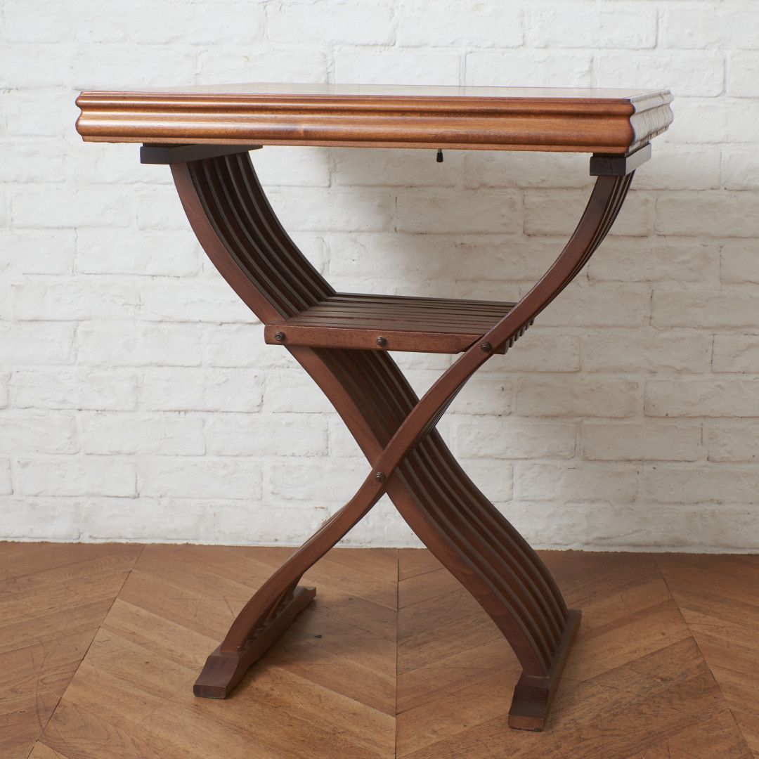 西欧 クラシック ゲームテーブル 象嵌 マホガニー チェス バック