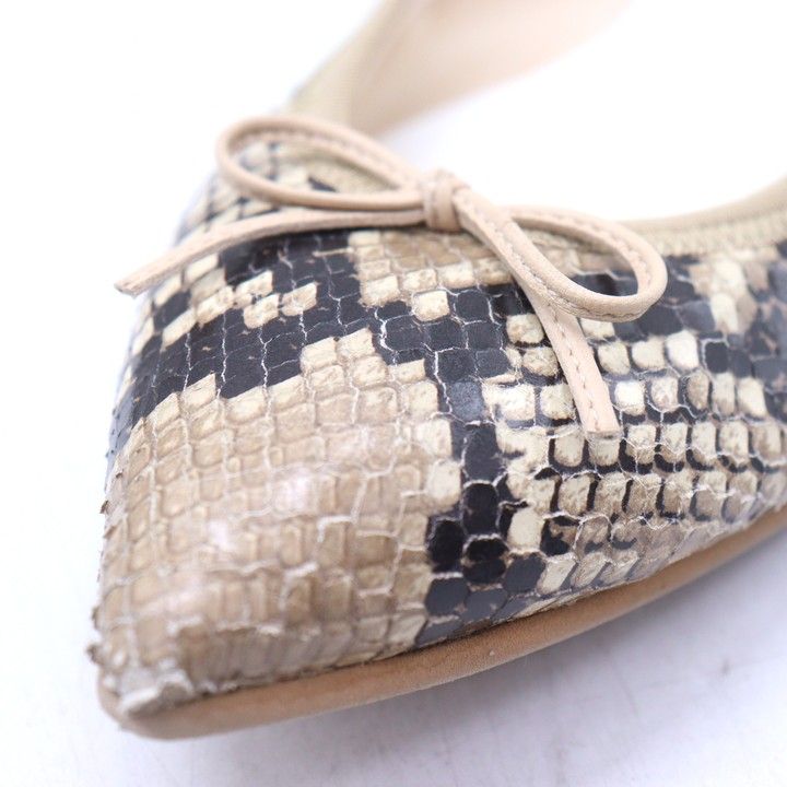 クルントウキョウ パンプス フラットシューズ パイソン柄 ブランド 靴