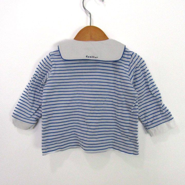 ファミリア 長袖Tシャツ トップス ボーダー 日本製 ベビー 女の子用