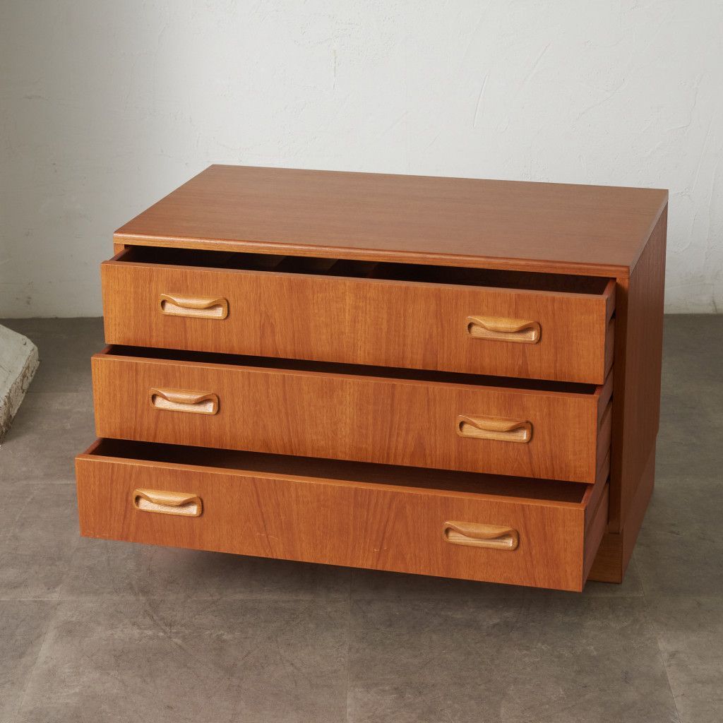 G-PLAN Fresco ヴィンテージ チェスト チーク 3段 英国 ジープラン