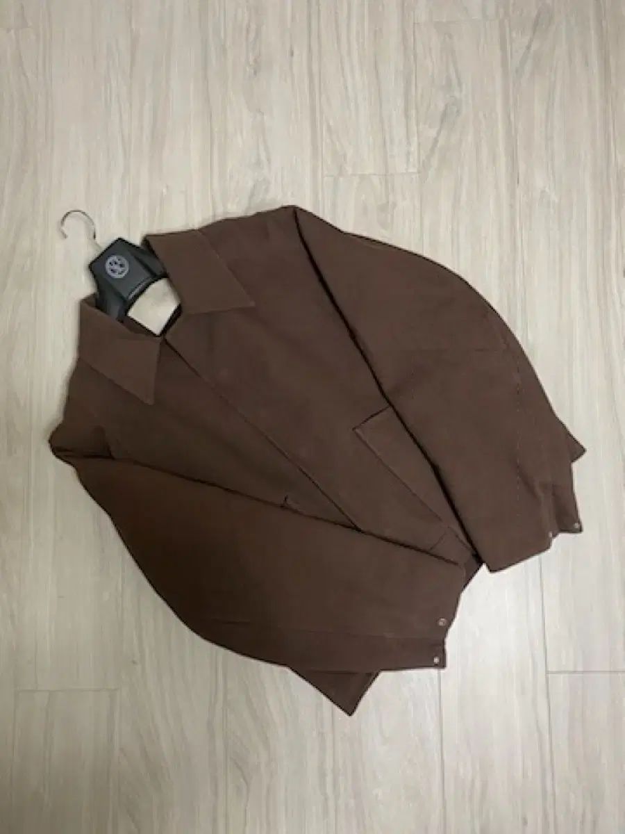 M Yiyae hedn ボタン コットン トラッカー ブルゾン ジャケット ブラウン