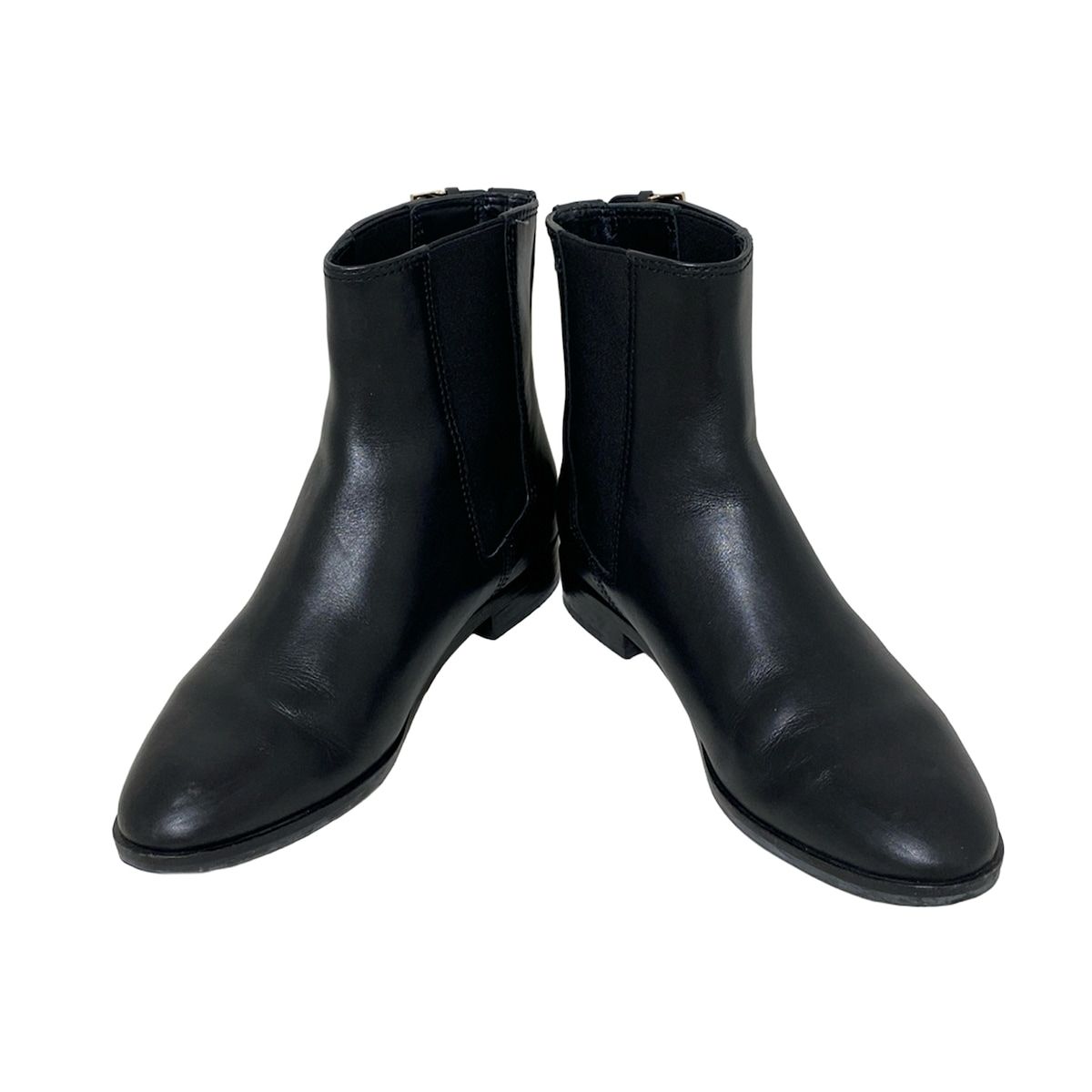 【良品】TORY BURCH トリーバーチ　レザーブーツ　ショートブーツ TORY BURCH(トリーバーチ) ショートブーツ 7M レディース - 黒