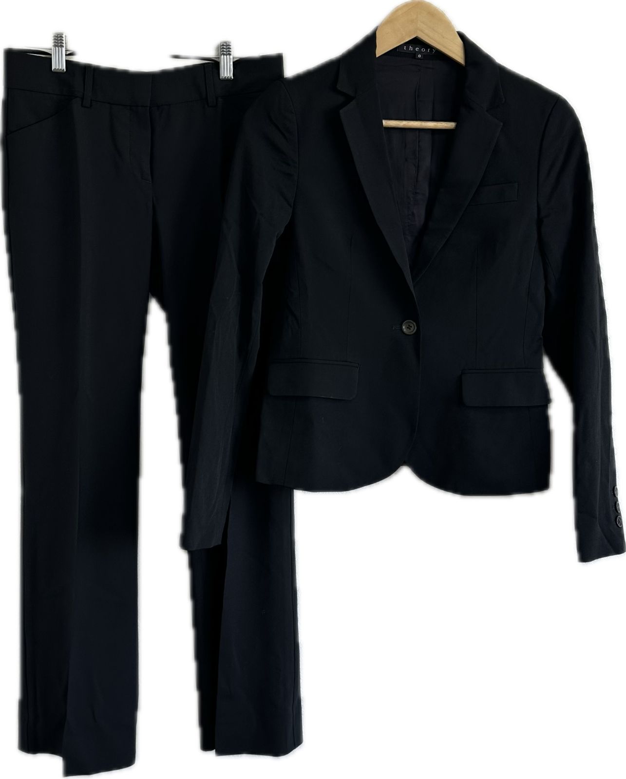 theoryセオリー スーツパンツセットアップ ブラック レディース 0