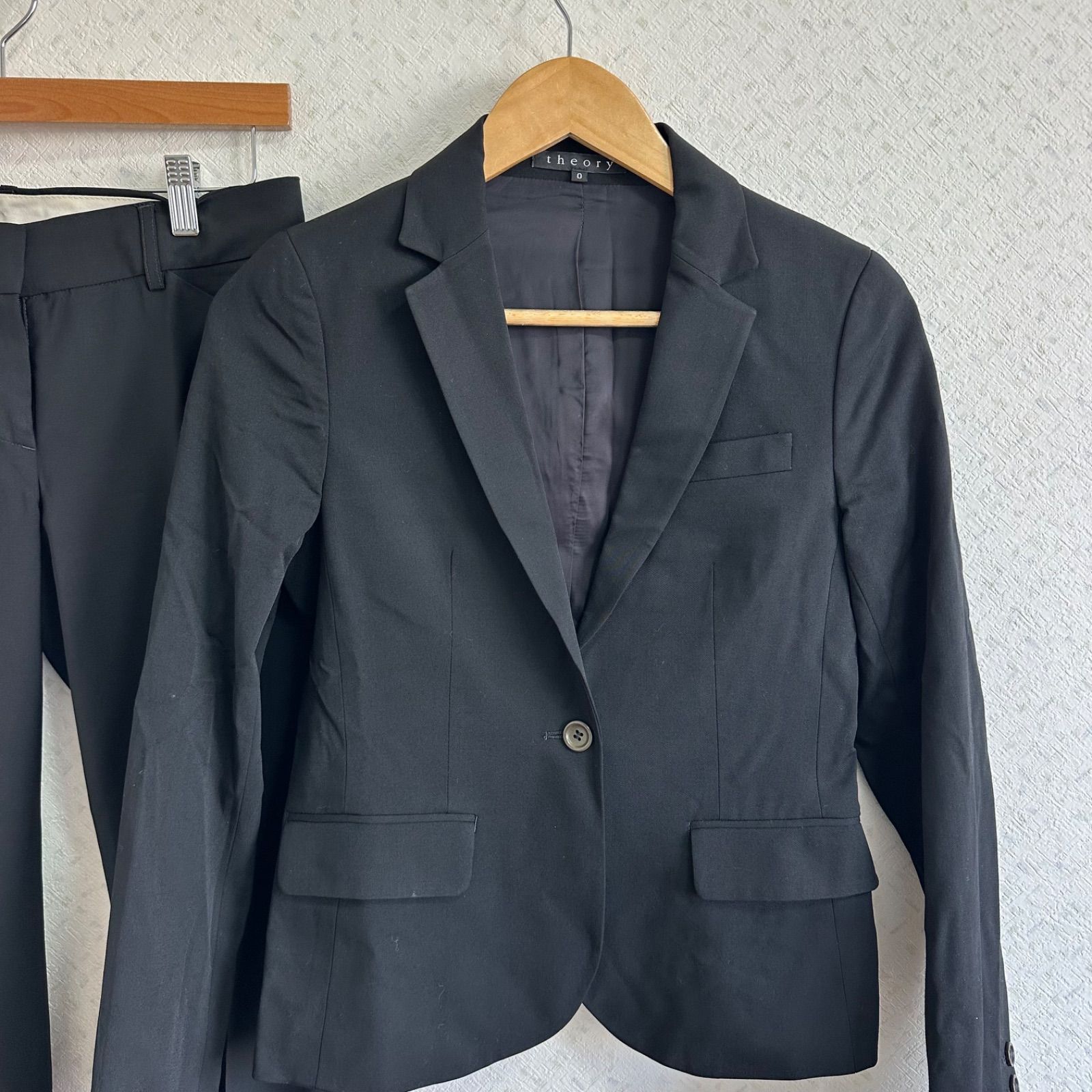 theoryセオリー スーツパンツセットアップ ブラック レディース 0