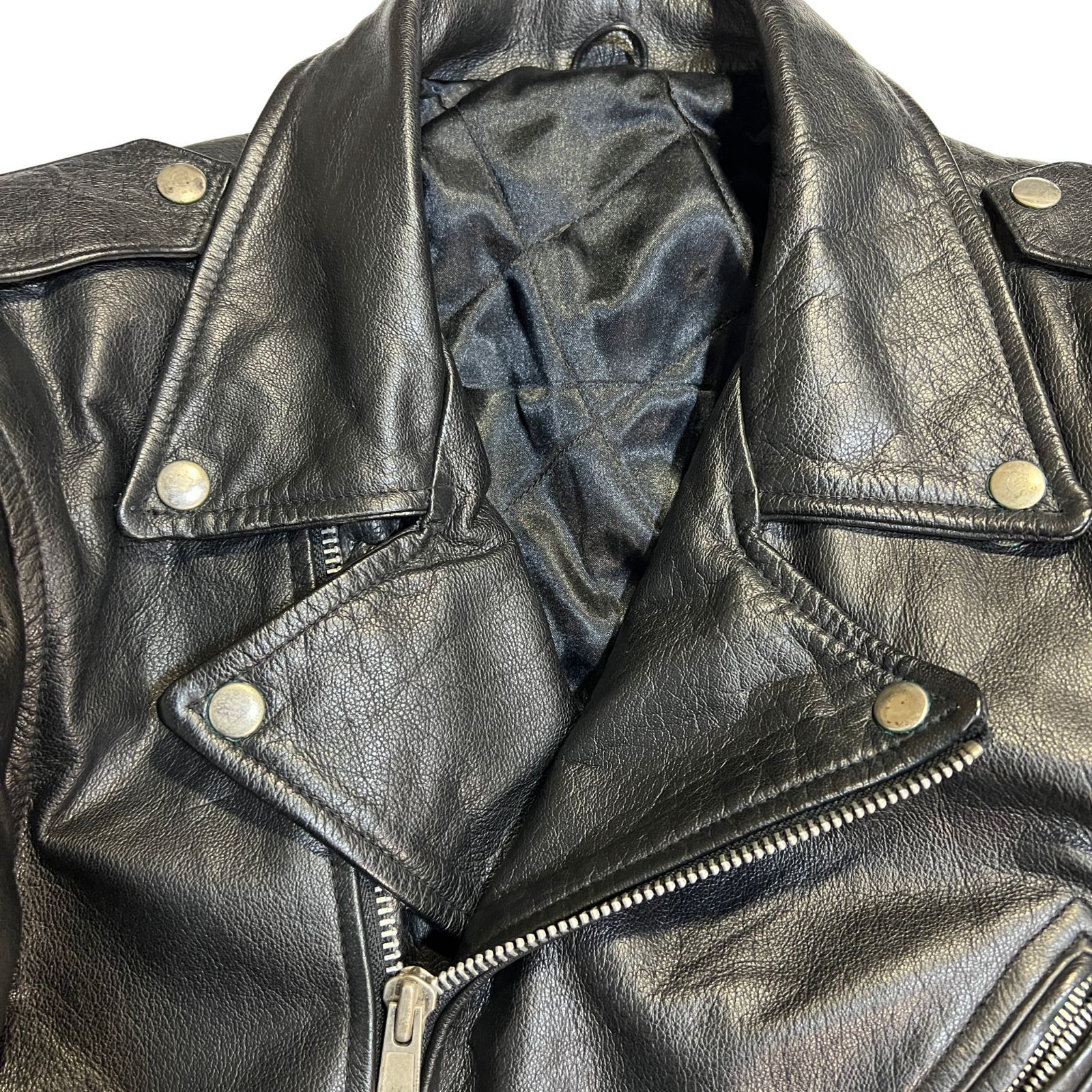 本革 牛革 ダブルレザー ダブルライダースジャケット ヘビーアウター 