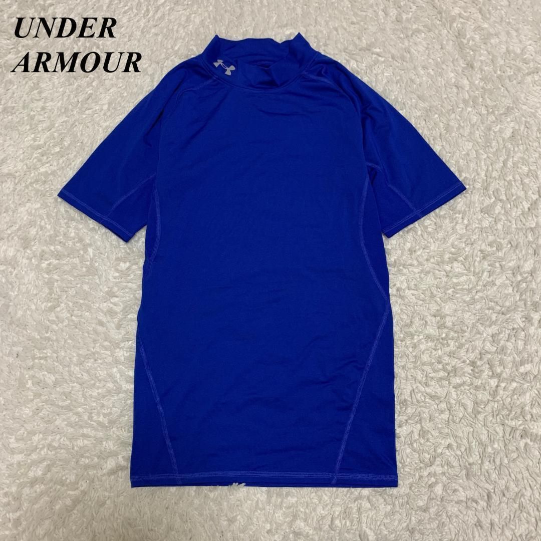 UNDER ARMOUR 半袖カットソー L スポーツウェア ロゴ ブルー-店内の