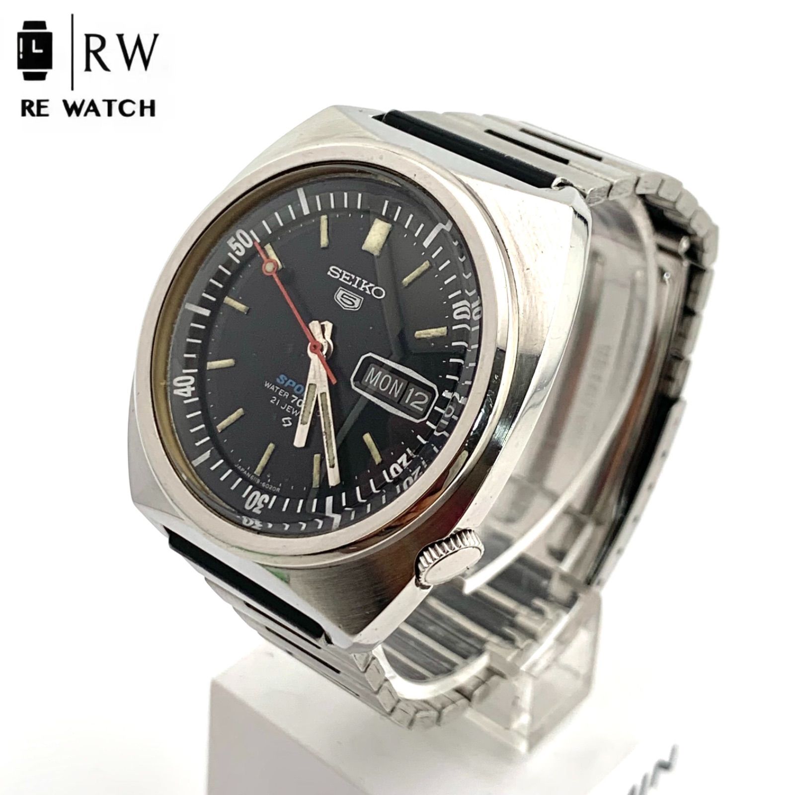 中古】SEIKO 6119-6020 自動巻き 腕時計 黒 - メルカリ