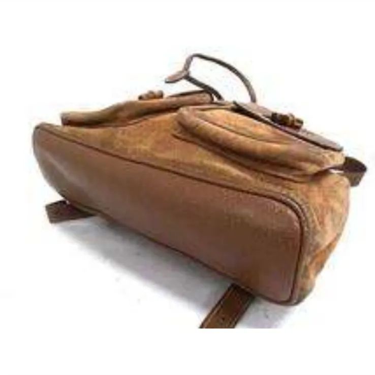 美品 GUCCI グッチ リュック バンブー スエード レザー ブラウン 茶色 楽天市場】【美品】GUCCI グッチ バンブー・リュックサック スウェード