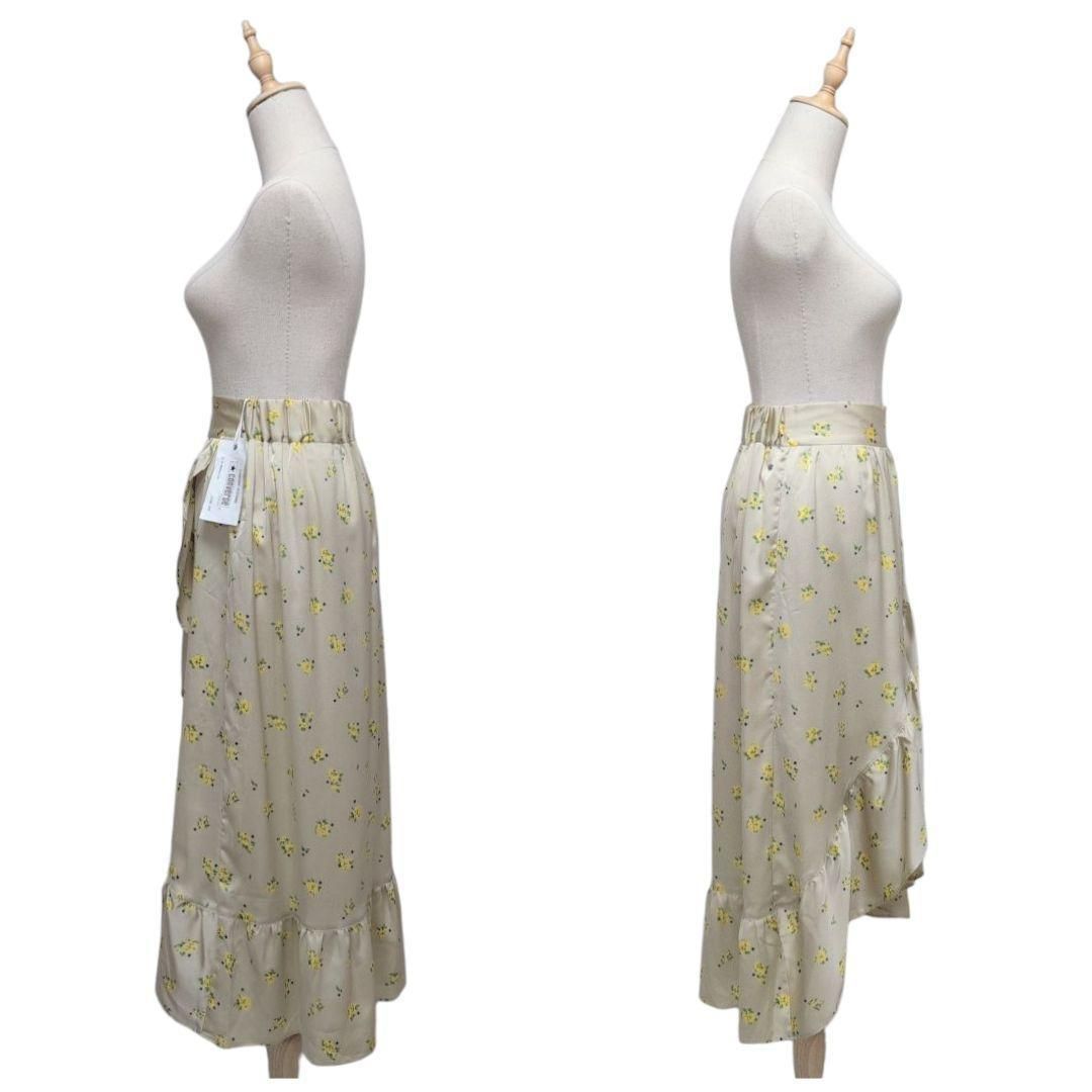 CONVERSE TOKYO【9】ラップスカート 花柄 黄 ロング丈 新品タグ付  