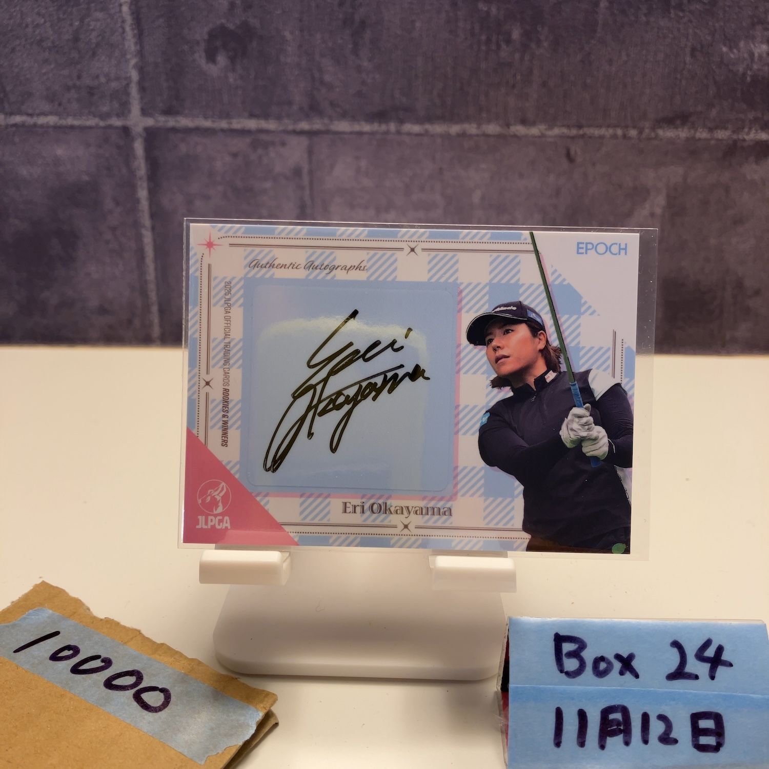 2025 EPOCH 岡山絵里 5/5 直筆サインカード JLPGA Rookies & Winners