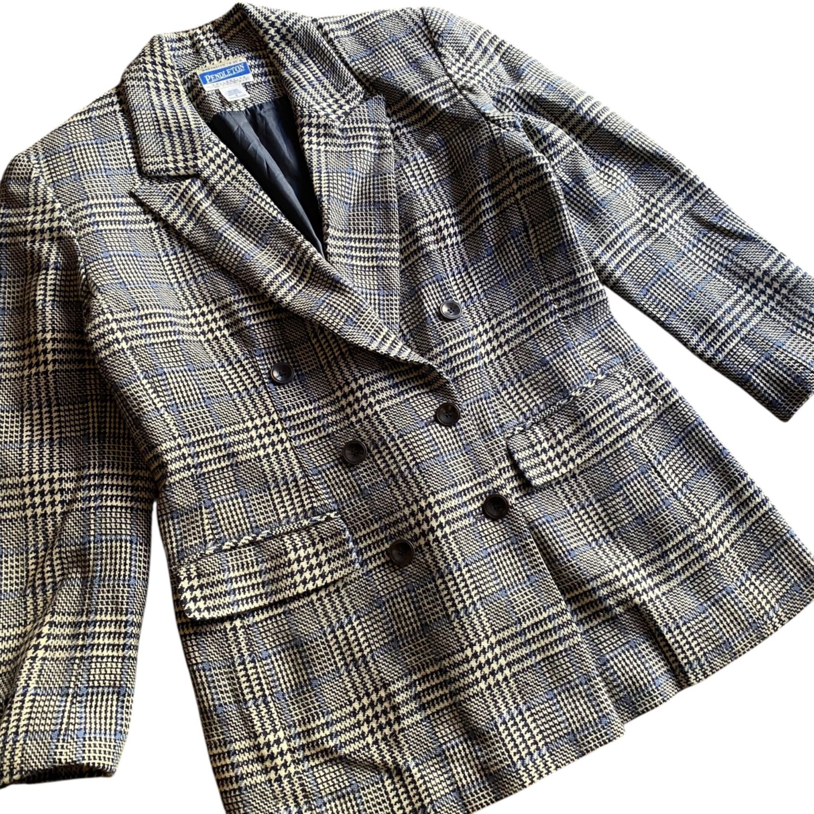 USA製】90s Pendleton チェック ダブルブレスト ウールジャケット