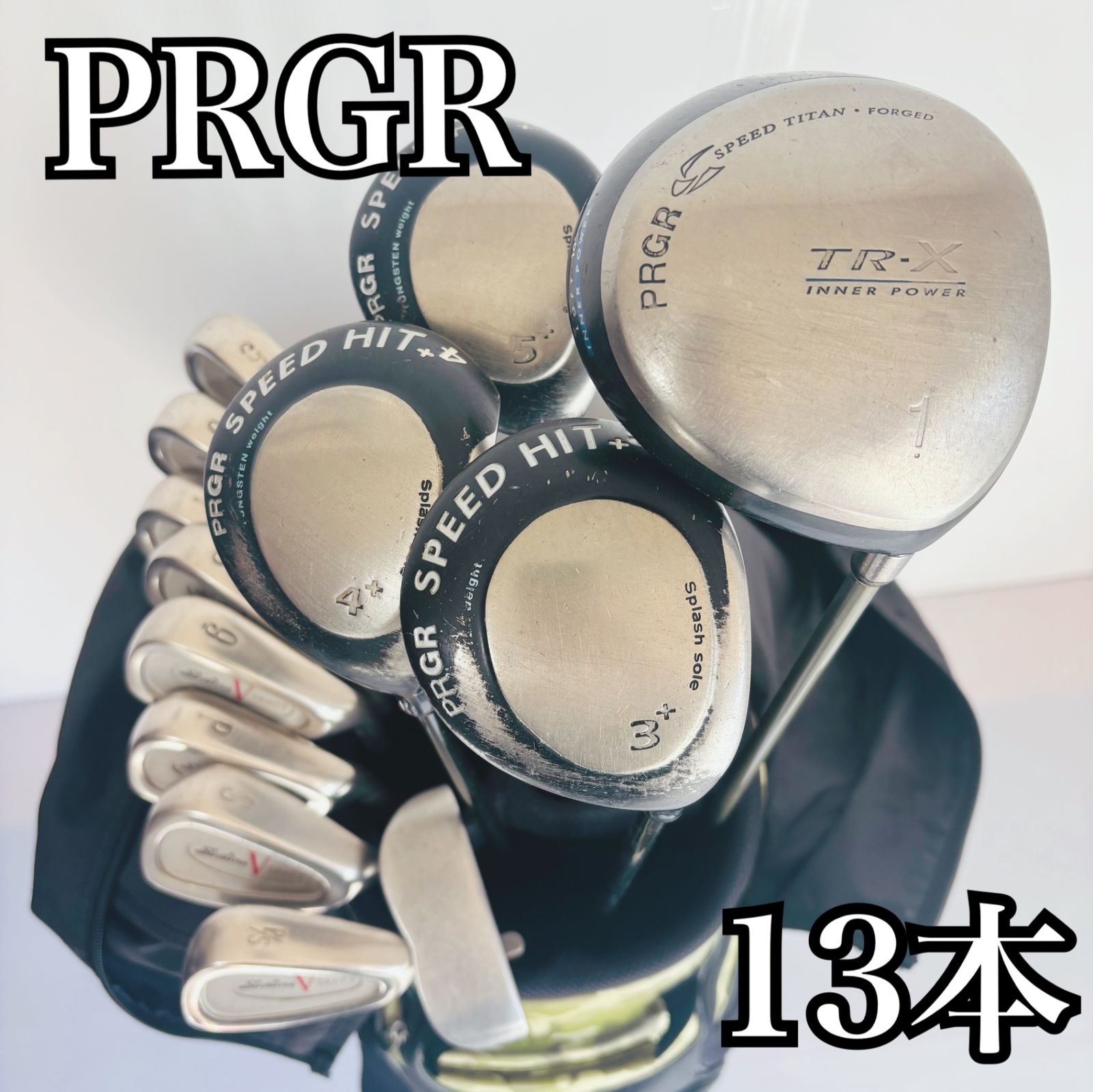 【豪華‼】 PRGR プロギア ミズノ メンズ ゴルフクラブ 初心者セット SR 豪華 13本 PRGR プロギア MIZUNO ミズノ メンズ ゴルフ クラブ セット