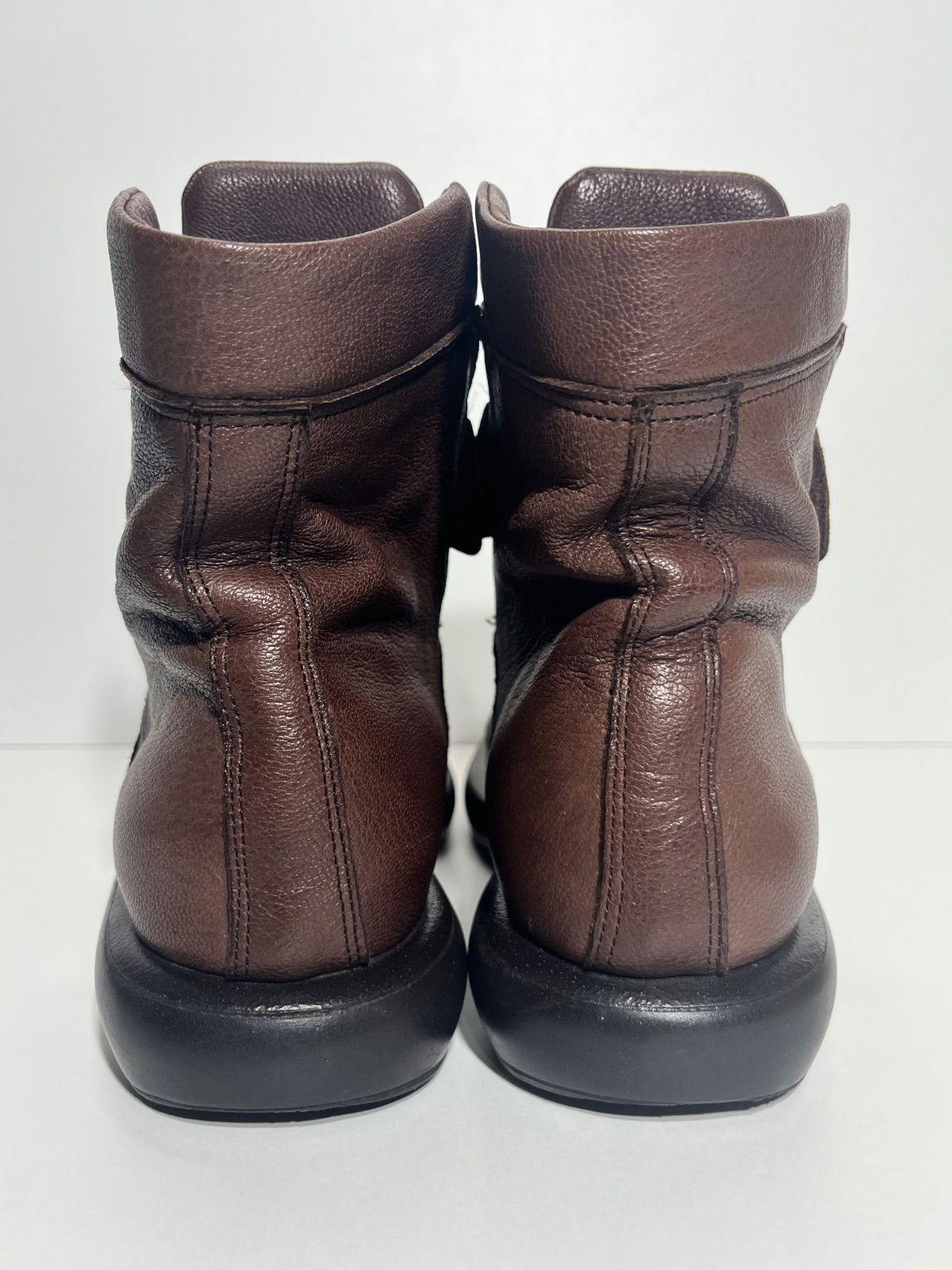 美品 SAYA サヤ ダブルジップ 本革 ショートブーツ ダークブラウン