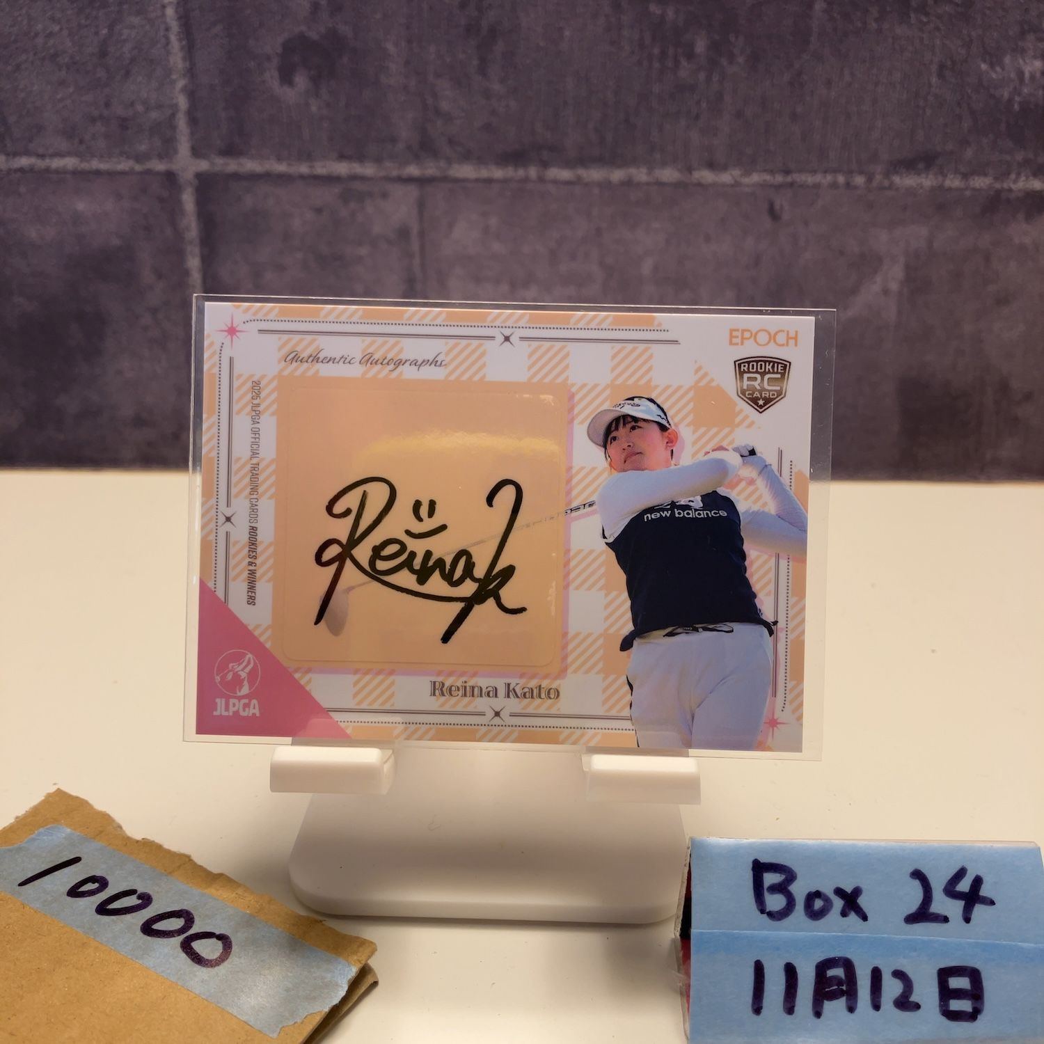 2025 EPOCH 加藤麗奈 04/15 直筆サインカード JLPGA RC ルーキー