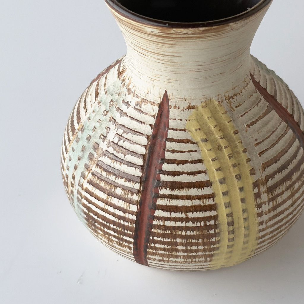 西ドイツ German Art Pottery ヴィンテージ フラワーベース