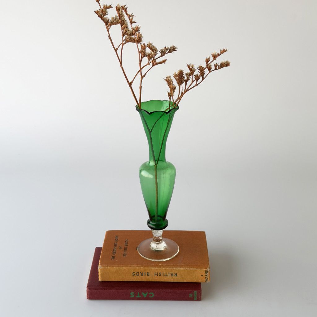 イギリス ヴィンテージ ガラス フラワーベース フラワー 花 一輪挿し