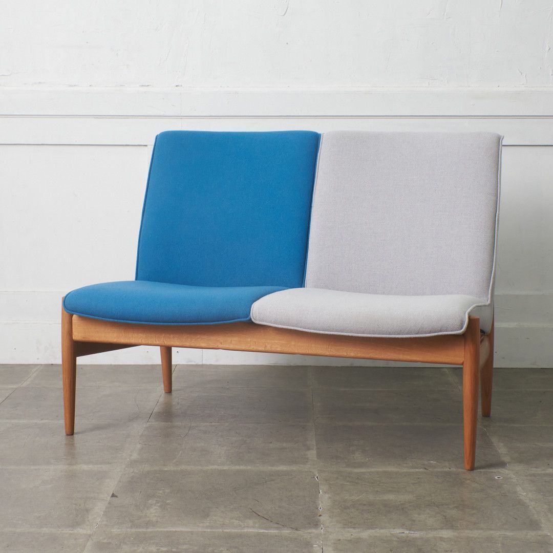 張替済 日進木工 アームレス ベンチ ソファ 2シーター 無垢材 オーク 北欧 スタイル シンプル モダン ACTUS アクタス NISSIN 97968