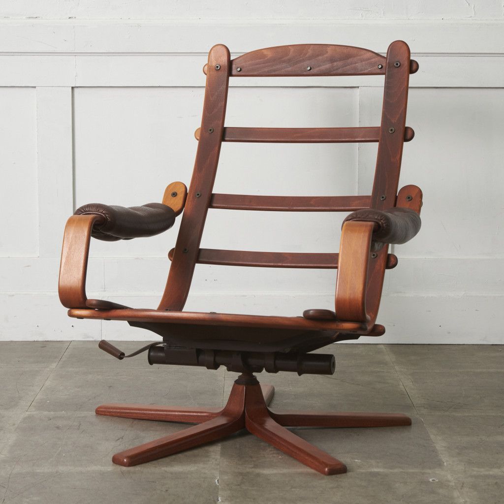  送料別売 2点セット スウェーデン GOTE MOBLER ラウンジチェア オットマン 本革 ビーチ 木製 イージーチェア ソファ 北欧 ヴィンテージ 80082 スエード花柄 2人掛け 3人掛けソファ ソファ ソファベッド