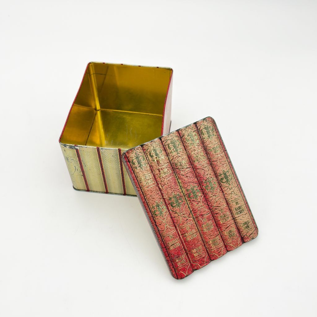 英国 ヴィンテージ 缶 メタル ボックス 本 ケース 年代物 小物入れ