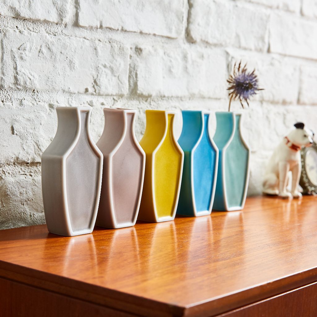 ふちどり フラワーベース からし マット シンプル ナチュラル 北欧風