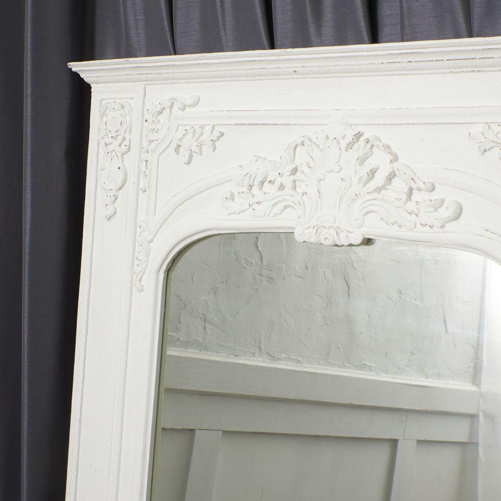 アンティーク ウォールミラー シャビー ペイント 壁掛け 鏡 大型