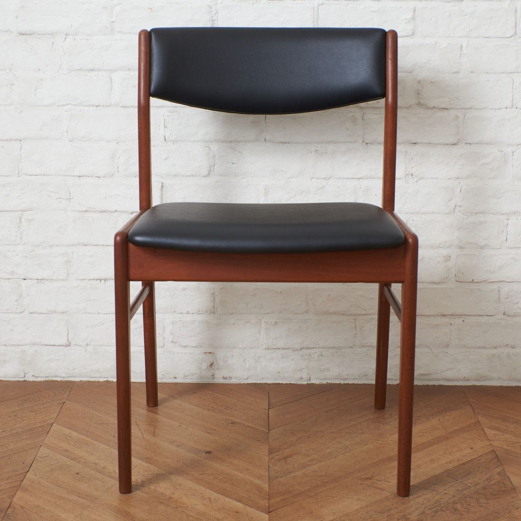 デンマーク製 ヴィンテージ チェア チーク無垢材 椅子 張替済 デンマーク ヴィンテージ ダイニングチェア 食卓 椅子 チーク