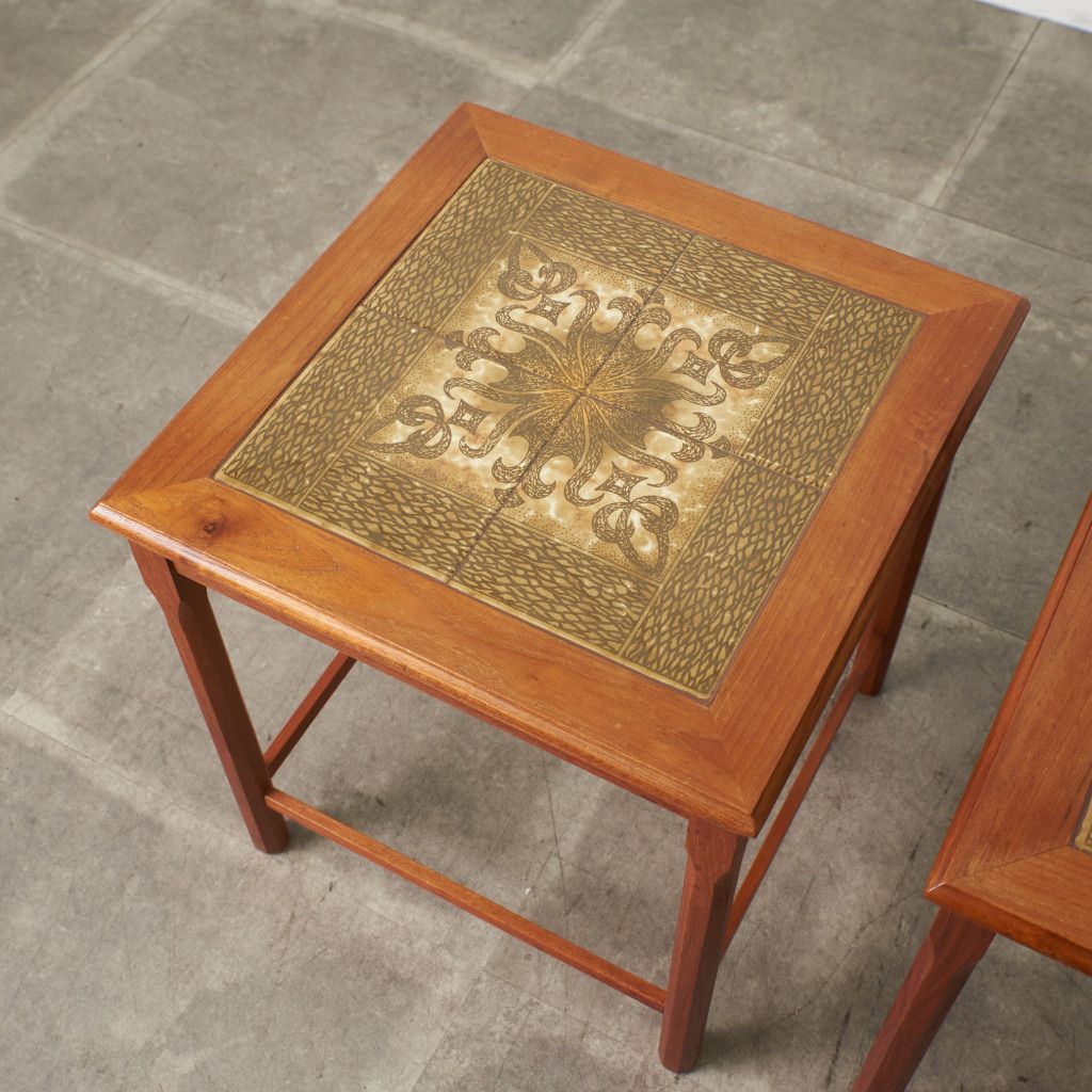 デンマーク製 TOFTEN mobelfabrikken 60s ネストテーブル タイルトップ