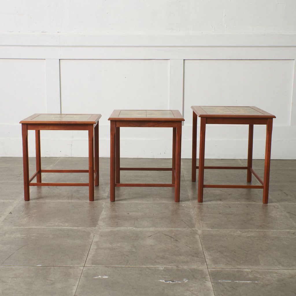 デンマーク製 TOFTEN mobelfabrikken 60s ネストテーブル タイルトップ