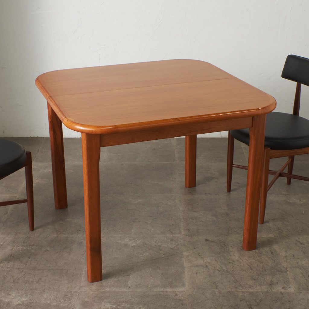 デンマーク ダイニングテーブル チーク 北欧 ヴィンテージ 拡張式