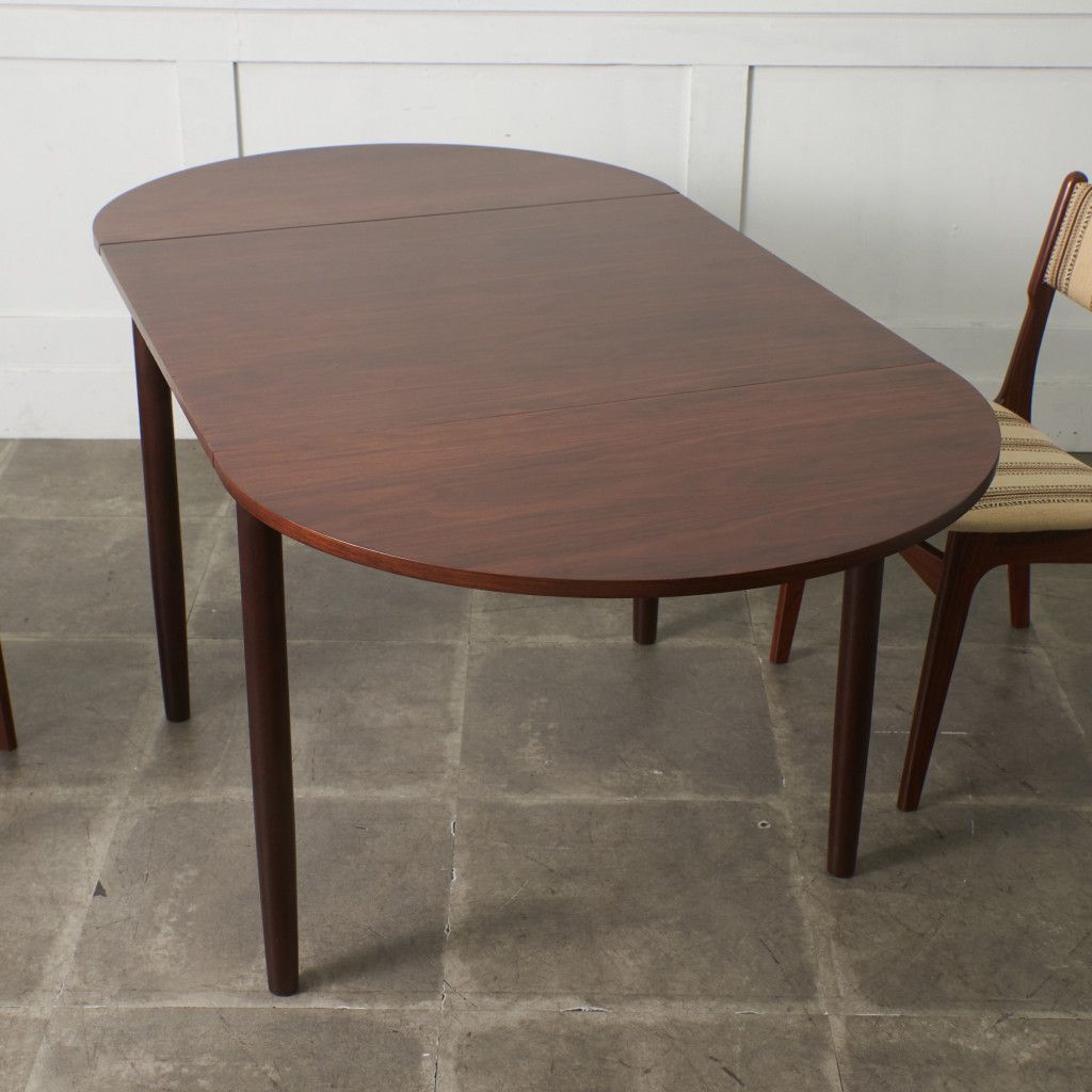 デンマーク ドロップリーフ テーブル 北欧 ヴィンテージ 木製 ローズ