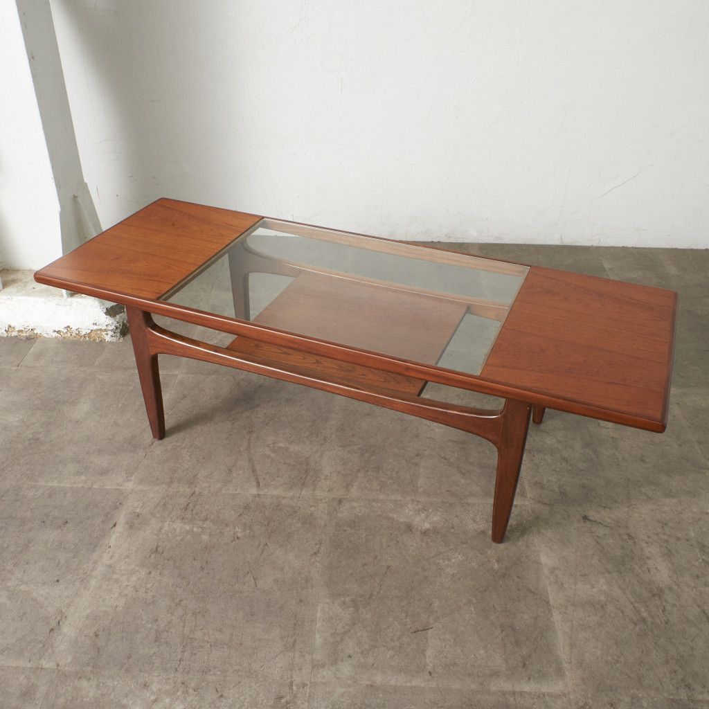 G-plan ロングジョン コーヒーテーブル ガラストップ 英国