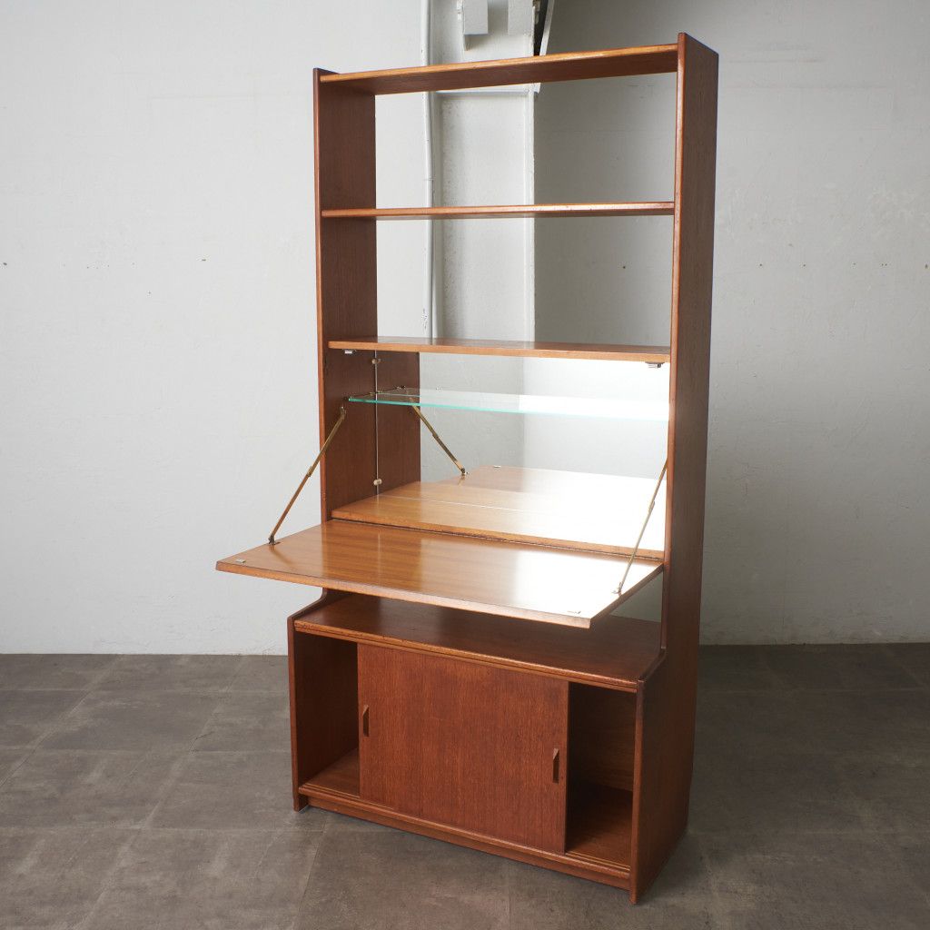 Herbert E Gibbs UKビンテージ　本棚 Herbert E. Gibbs ビューロー ブックケース チーク 英国 ヴィンテージ