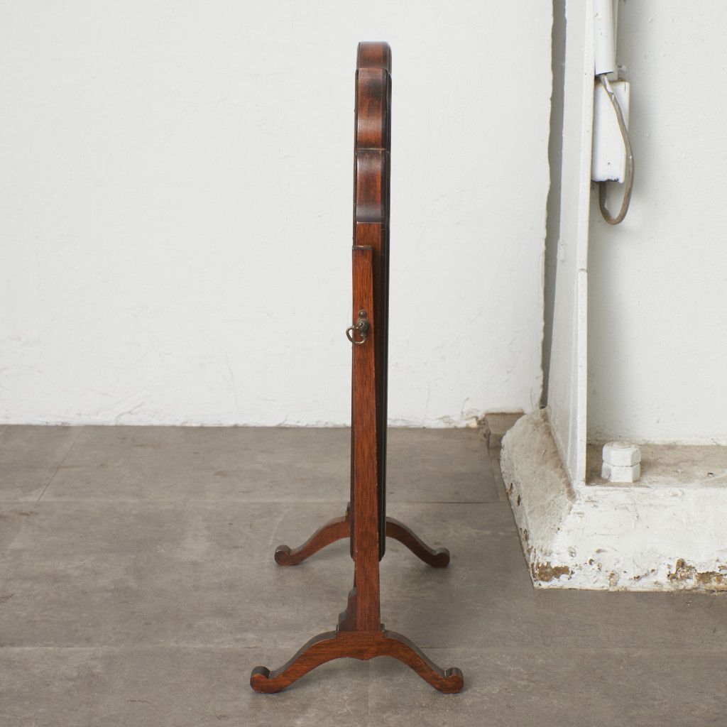 英国 アンティーク マホガニー 卓上ミラー 鏡 卓上鏡 スタンドミラー