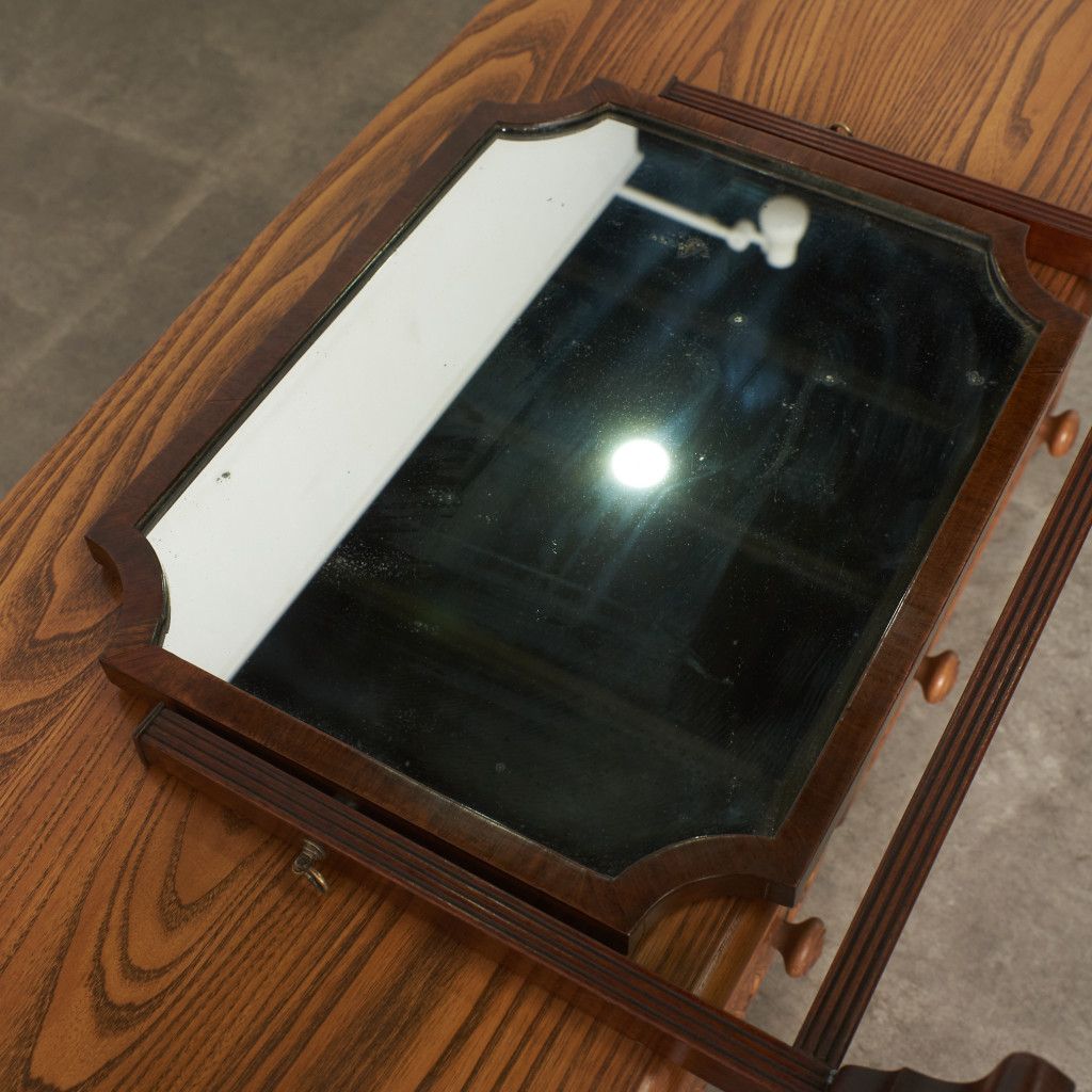 英国 アンティーク マホガニー 卓上ミラー 鏡 卓上鏡 スタンドミラー