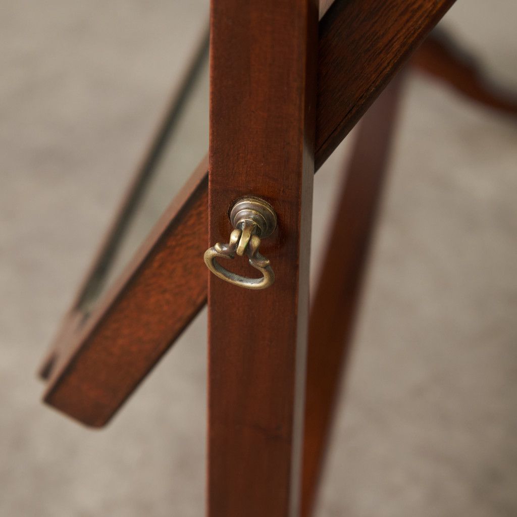 英国 アンティーク マホガニー 卓上ミラー 鏡 卓上鏡 スタンドミラー